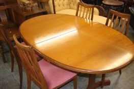 A G Plan teak extending table and four chairs
