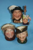 Four Royal Doulton character jugs