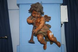 Hanging cherub ornament