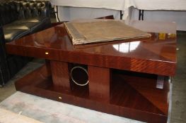 A good quality reproduction Art Deco coffee table, 120cm x 120cm x 46cm