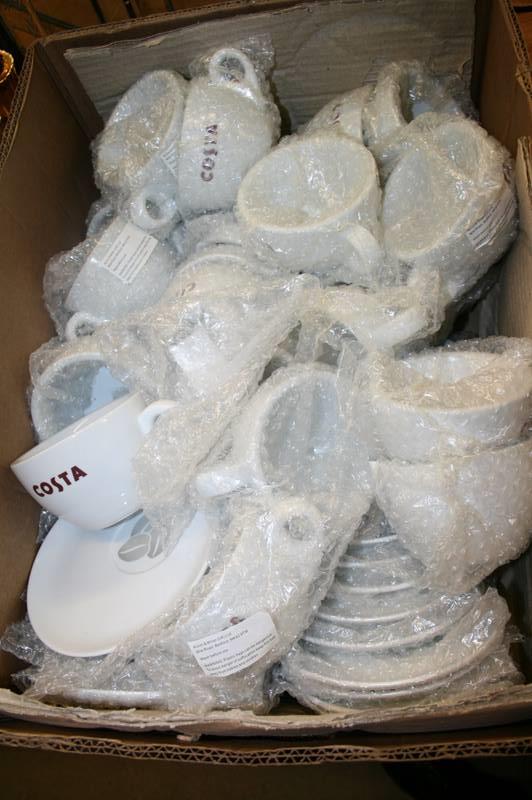 A box of Costa coffee cups and saucers - Image 2 of 2