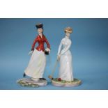 Two Royal Worcester figures 'Emily' and 'Bridget', no. 342/500 and 342/500, boxed with certificates