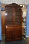 Edwardian mahogany bookcase, 96cm x 45cm x 218cm