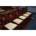 Set of six (5+1) mahogany dining chairs