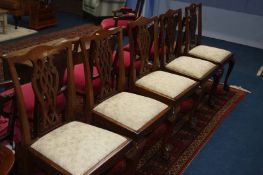 Set of six (5+1) mahogany dining chairs