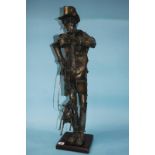 A metalwork sculpture by Kenneth Rowden 'Bill Sykes', 76cm height