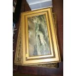 Quantity of gilt framed oils