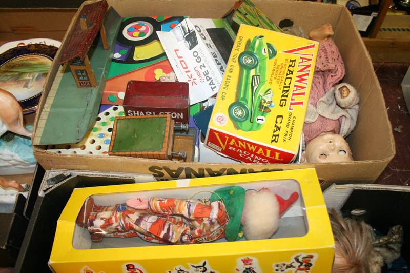 Three boxes; puzzles, dolls, toys, Pelham puppet etc. - Image 4 of 4