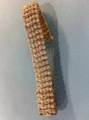 A 9ct gold diamond tennis bracelet. 30.7g