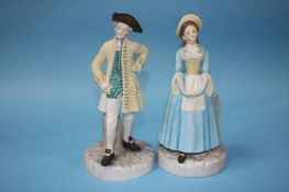 A pair of Royal Worcester 'The Hadley Collection' figures; 'The Gallant's Lady' and 'The Gallant'