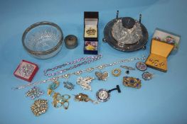 A selection of assorted costume jewellery