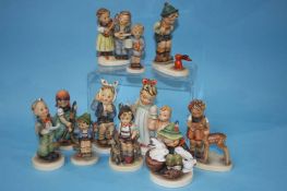 Eleven various Hummel figures