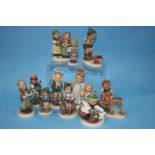 Eleven various Hummel figures