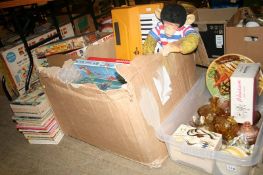 A large quantity of board games, books and toys