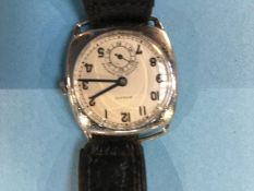 A gents cushion cased wristwatch, the dial signed Rolco, the case stamped RWL ltd