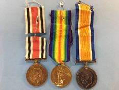 Pair of World War I medals to 23734 PTE T.Elliot G. GDS, together with a Faithful Special