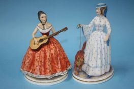 Two Royal Worcester figures 'Elaine' and 'Felicity', no. 96/750 and 93/750, boxed with certificates