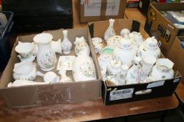 Two boxes of Aynsley china