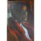Oil on panel, portrait, 21.5cm x 16.5cm
