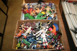 A quantity of action figures, Star Wars etc.