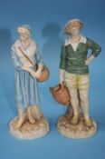 Pair of Royal Worcester 'The Hadley Collection' figures; 'French Fisher boy' and 'French Fisher