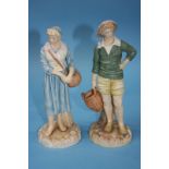 Pair of Royal Worcester 'The Hadley Collection' figures; 'French Fisher boy' and 'French Fisher