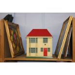 Dolls house and three pictures