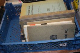 A box of Military and Scientific German books