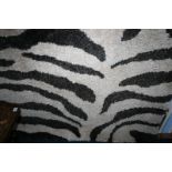 Modern zebra stripe rug