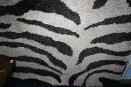 Modern zebra stripe rug