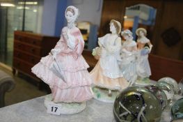 Four Royal Worcester figures