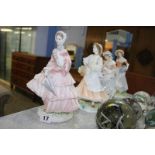 Four Royal Worcester figures