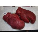 Pair of leather boxing gloves