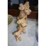 Set of three graduated Sylvac dogs