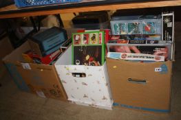 Three boxes of board games etc.