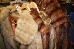 Five fur coats