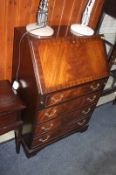 Reproduction mahogany bureau