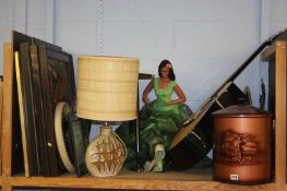 Shelf of assorted, including a flamenco dancer