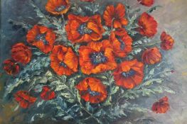 Oil on canvas, still life, Flower
