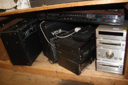 Assorted hifi equipment, including Bang and Olufsen
