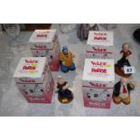 Four boxed Wade Popeye figures
