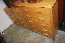 Two modern chest of drawers