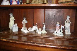 Collection of Lladro and Nao figures