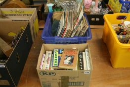 A box of vinyl records, The Specials etc.