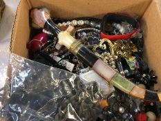 Quantity of costume jewellery, Middle Eastern dagger etc.