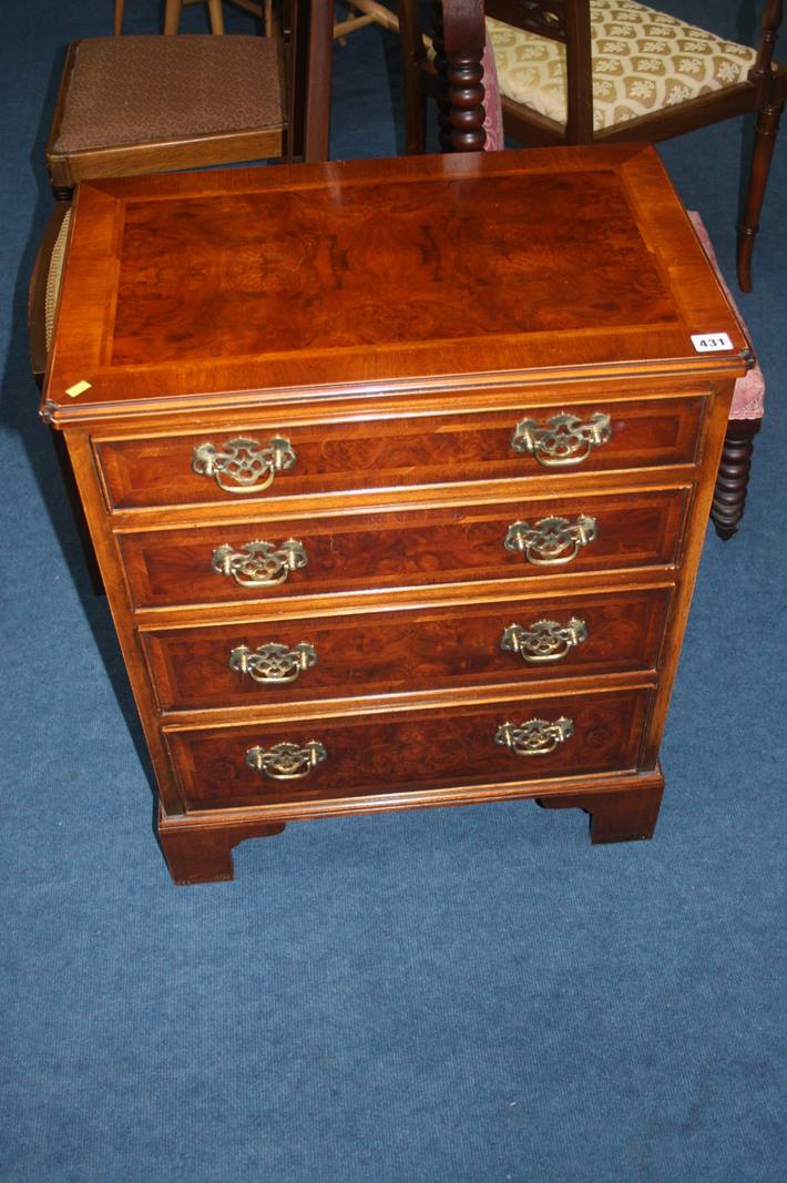 A good reproduction mahogany chest of drawers