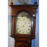 A 30 hour long case clock, with painted dial