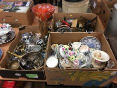 Three boxes of miscellaneous china etc.