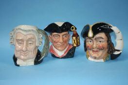 Three Royal Doulton character jugs