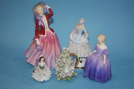 Four figurines, various etc.